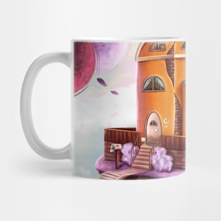 House on a flying island Mug